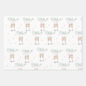 Petals und Prosecco-Brautparty Geschenkpapier Set (Vorderseite)