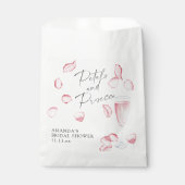 Petals und Prosecco-Brautparty Geschenktütchen (Vorderseite)