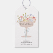 Petals und Prosecco Brautparty Gevor Geschenkanhänger (Vorderseite)