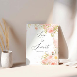 Petals und Prosecco Brautparty Liebe ist süß Poster