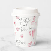 Petals und Prosecco-Brautparty Pappbecher (Rückseite)