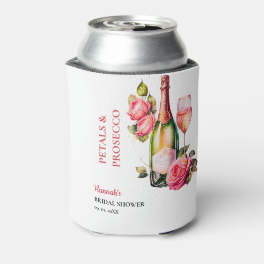 Petals und Prosecco-Brautparty Party Dosenkühler (Kanne Rückseite)