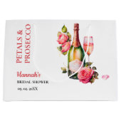 Petals und Prosecco-Brautparty Party Große Geschenktüte (Vorderseite)