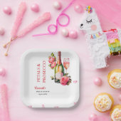 Petals und Prosecco-Brautparty Party Pappteller (Party)