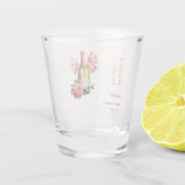 Petals und Prosecco-Brautparty Party Schnapsglas (Rückseite)