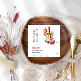 Petals und Prosecco-Brautparty Party Serviette