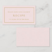 Petals und Prosecco Brautparty Rezept Begleitkarte (Vorne/Hinten)
