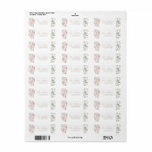 Petals und Prosecco Brautparty Rücksendeadresse (Vorne)