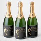 Petals und Prosecco-Brautparty Schaumweinetikett (Flaschen)