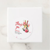 Petals und Prosecco Brautparty Vielen Dank Geschenkanhänger (Beispiel)