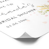 Petals und Prosecco Brautparty willkommen Poster (Ecke)