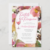 Petals und Prosecco Bridal Dusche Einladung (Vorderseite)