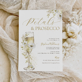 Petals und Prosecco Bridal Dusche Einladung