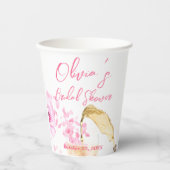 Petals und Prosecco Bridal Show Wedding Paper Cups Pappbecher (Vorderseite)