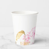 Petals und Prosecco Bridal Show Wedding Paper Cups Pappbecher (Rückseite)