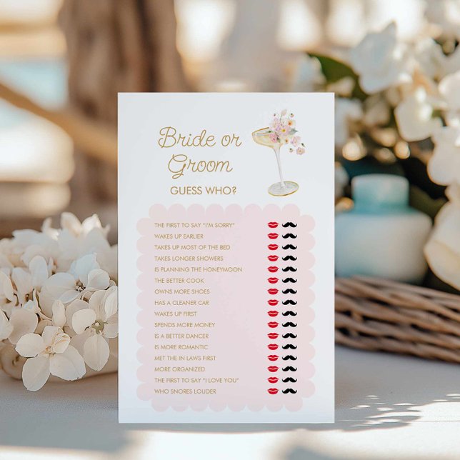 Petals und Prosecco Bridge oder Groom Duwer Game (Petals and prosecco Bride or Groom Bridal Shower Game)