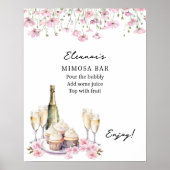 Petals und Prosecco Cava und Cupcakes Mimosa Bar Poster (Vorne)
