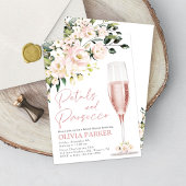 Petals und Prosecco Dusche Einladung Rose Gold