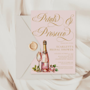 Petals und Prosecco Floral Elegantes Brautparty Postkarte