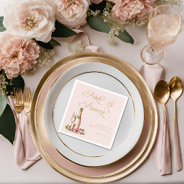 Petals und Prosecco Floral Elegantes Brautparty Serviette