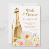 Petals und Prosecco Garden Brautparty Einladung (Vorderseite)