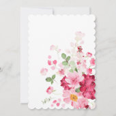 Petals und Prosecco Garden Bridal Einladung (Rückseite)