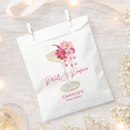 Petals und Prosecco Garden Bridal Geschenktütchen (Ausgeschnitten)