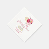 Petals und Prosecco Garden Bridal Serviette (Ecke)
