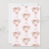 Petals und Prosecco Garden Rose Brautparty Einladung (Rückseite)