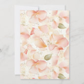 Petals und Prosecco Gold Glitzer Brautparty Einladung (Rückseite)