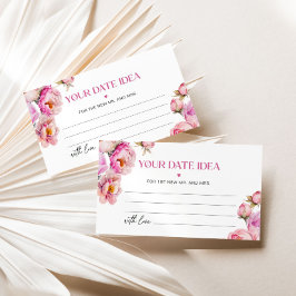 Petals und Prosecco hellrosa Datum Ideen Begleitkarte