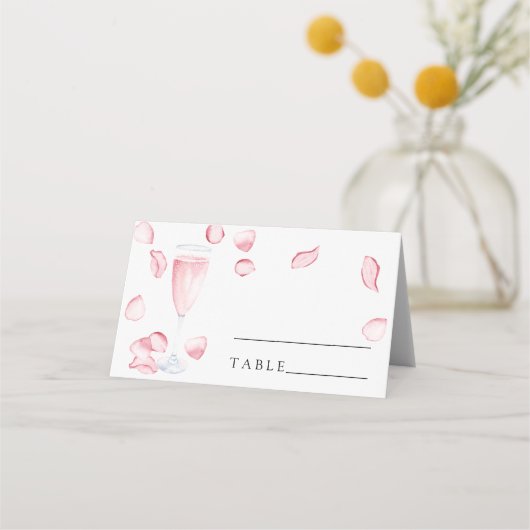 Petals und Prosecco - Hochzeiten Platzkarten (Vorderseite)