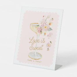 Petals und Prosecco Liebe ist süß Sockelschild