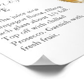 Petals und Prosecco Mimosa Bar Sign Poster (Ecke)