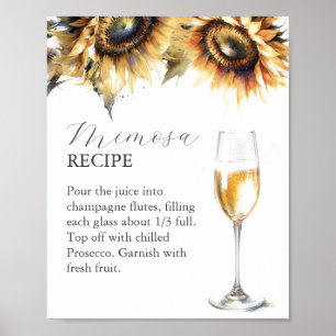 Petals und Prosecco Mimosa Bar Sign Poster