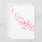 Petals und Prosecco Pink Bridal Dusche Einladung (Rückseite)