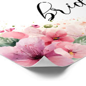 Petals und Prosecco Pink Bridal Willkommen Poster (Ecke)