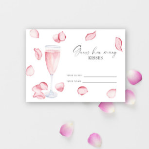 Petals und Prosecco - rate mal, wie viele Küsse Begleitkarte