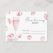 Petals und Prosecco - raten Sie, wie viele Küsse Begleitkarte (Vorderseite)