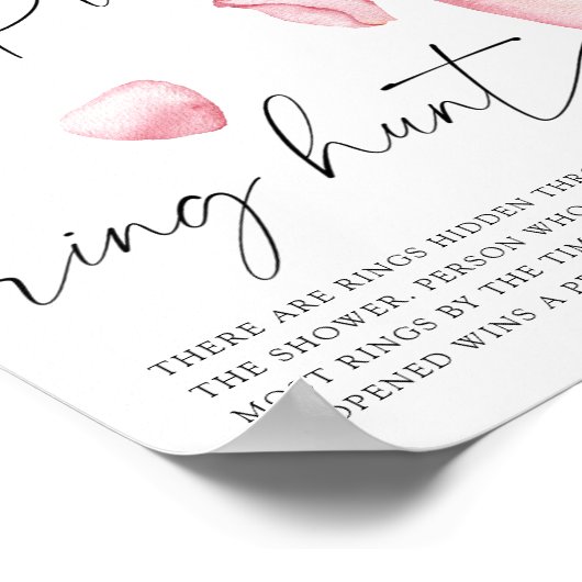 Petals und Prosecco - Ringjagd Brautparty Poster (Ecke)