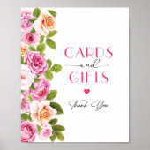 Petals und Prosecco rosa Blumenkarten und Geschenk Poster (Vorne)