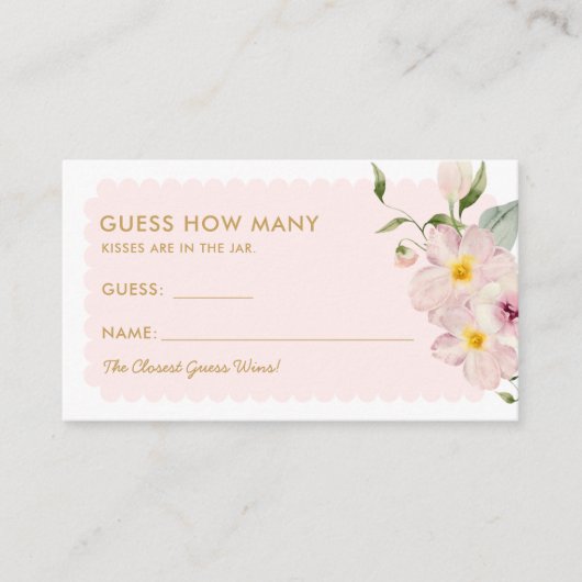 Petals und Prosecco schätzen die Anzahl der Karten (Vorderseite)