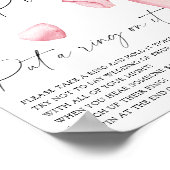 Petals und Prosecco - Setzen Sie sich einen Ring a Poster (Ecke)
