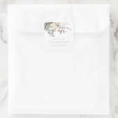 Petals und Prosecco Vielen Dank für Ihr Brautparty Quadratischer Aufkleber (Tasche)