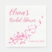 Petals und Prosecco Wedding Brautparty Napkins Serviette (Vorderseite)