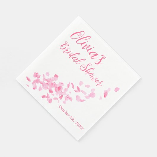 Petals und Prosecco Wedding Brautparty Napkins Serviette (Ecke)