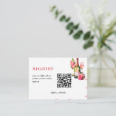 Petals und Prosecco Wedding Registry QR CODE Begleitkarte (Stehend Vorderseite)