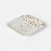 Petals und Prosecco-Wildblume Brautparty Pappteller (Gewinkelt)