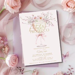 Petals und Prosecco Wildblumen Brautparty Einladung