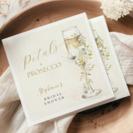 Petals und Prosecco-Wildblumen Brautparty Serviette